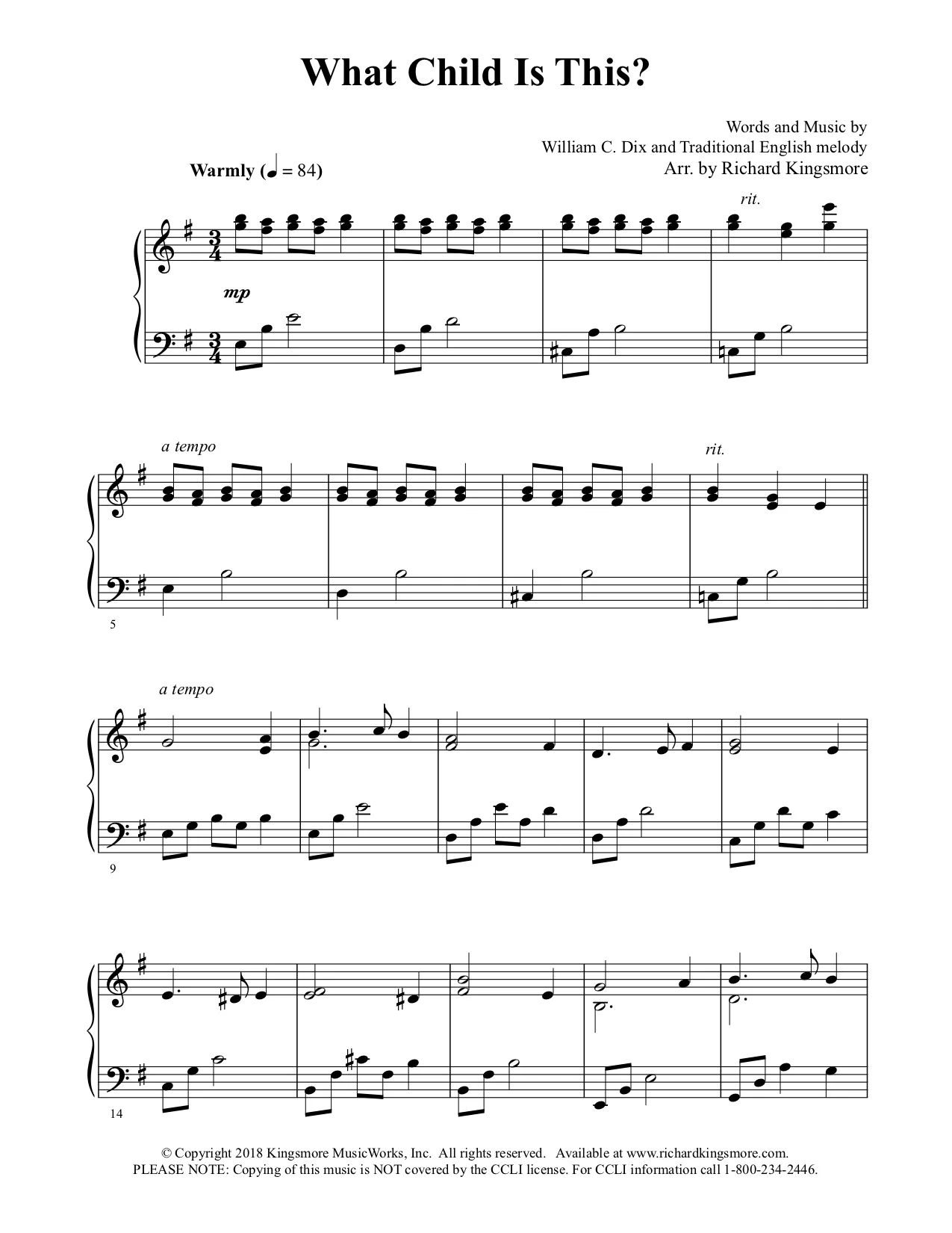 Silent Night Piano Book/CD Combo — Richard Kingsmore | Christian